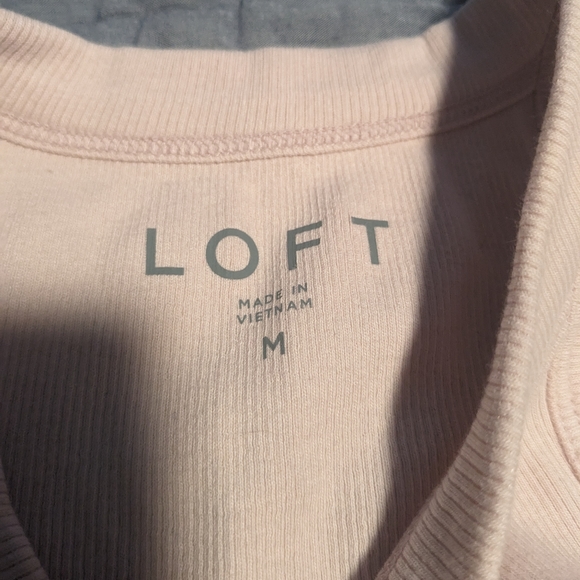 Loft Light Pink Ribbed Tank - Picture 4 of 4